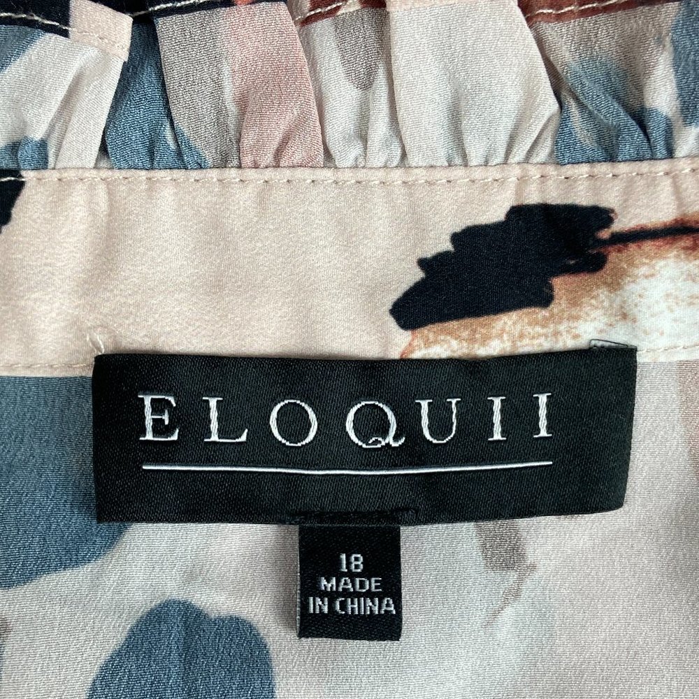 Eloquii Frankie Button Down Blouse In Panthera An… - image 4